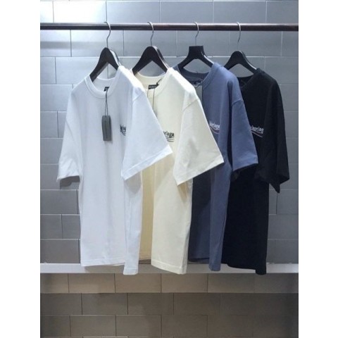 발렌시아가 웨이브로고 자수 반팔티 - 4 Color