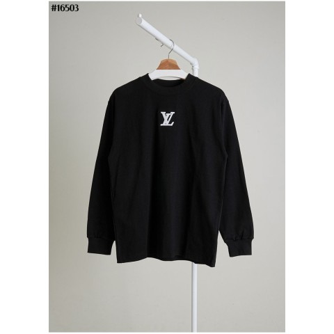 루이비통 엠보시드 LV 로고 롱 슬리브 티셔츠 - 2 Color