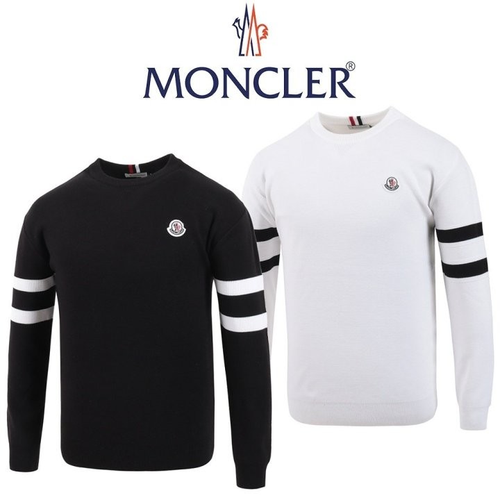 몽클레어 넥3줄니트 2color