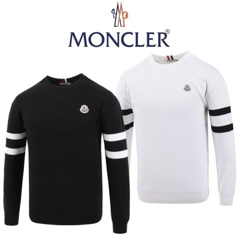 몽클레어 넥3줄니트 2color