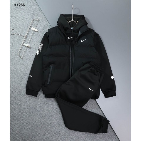나이키 x 녹타 후드티 & 조거팬츠 & 패딩조끼 3ps 세트 - 기모