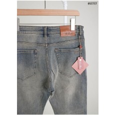 로로피아나 포켓 자수 로고 워싱 슬림핏 데님 팬츠
