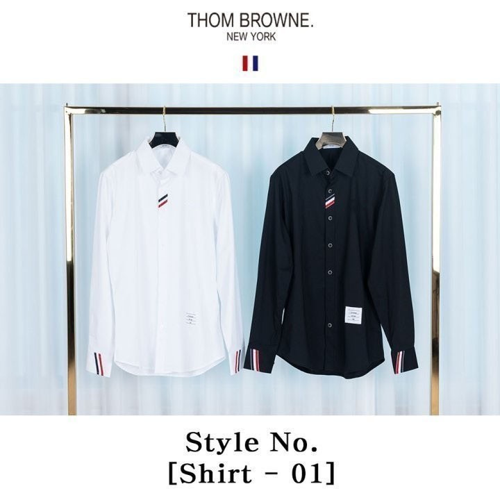 [THOM BROWNE] 가슴삼선 포인트 Shirt-01
