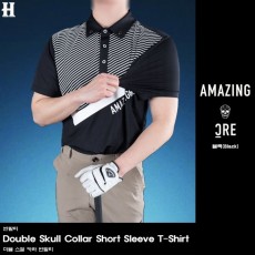 어메이징크리 더블 스컬 카라 반팔티 2color