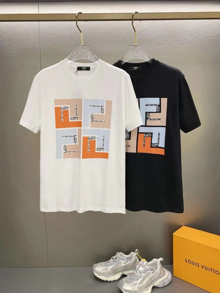 펜디 로고프린트 라운드 반팔티 - 2 Color
