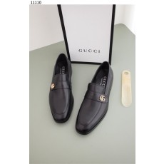 구찌 블랙 레더  더블 G 크리퍼 로퍼
