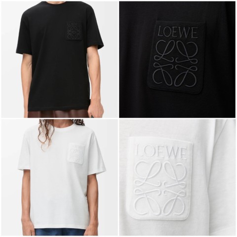 [LOEWE] 로에베 아나그램 포켓 자수 릴렉스 핏 반팔 (2color)