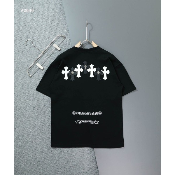 크롬하츠 세메터리 레더 패치 라운드 반팔티-레플리카 사이트 쇼핑몰