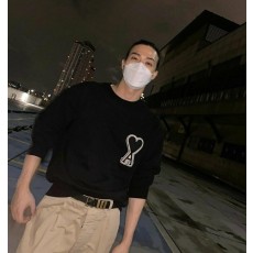 아미(ami) 보플 빅패치 커플 맨투맨 
